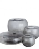 Guaxs Glas Vase Madras M Grau