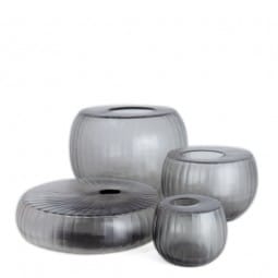 Guaxs Glas Vase Madras M Grau