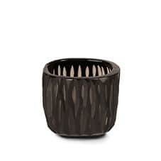 Guaxs Teelichthalter Yava Small Smokegrey/Black