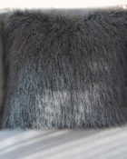 Deko Kunstfell-Kissen Yeti Grey