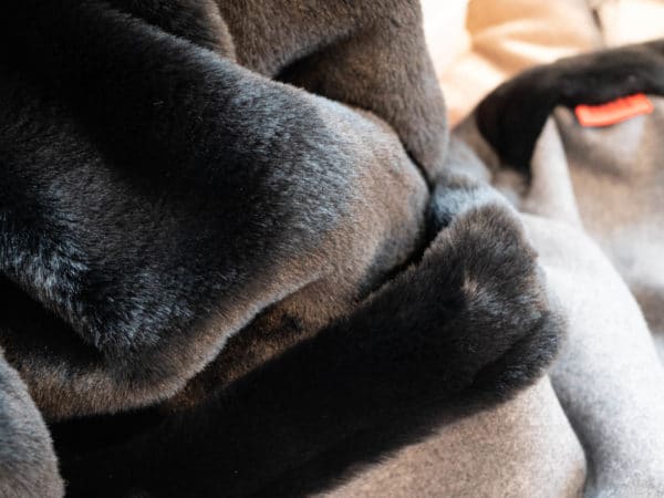 Kunstfell-Plaid-Hermelin-Schwarz