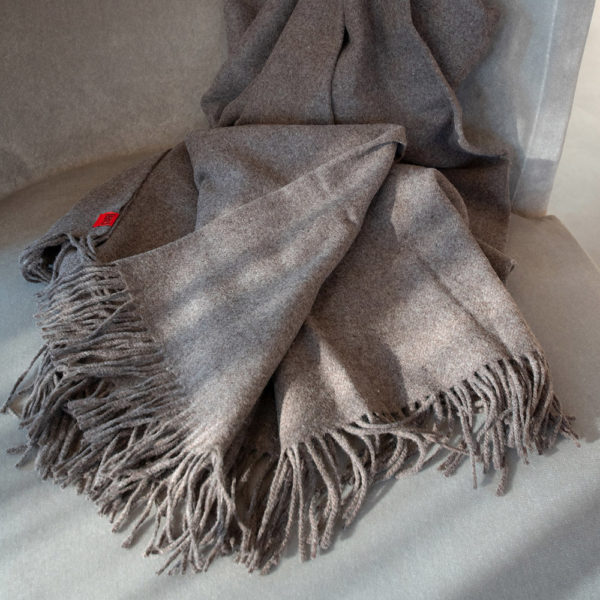 Woll-Kaschmir Decke Stone-Grey