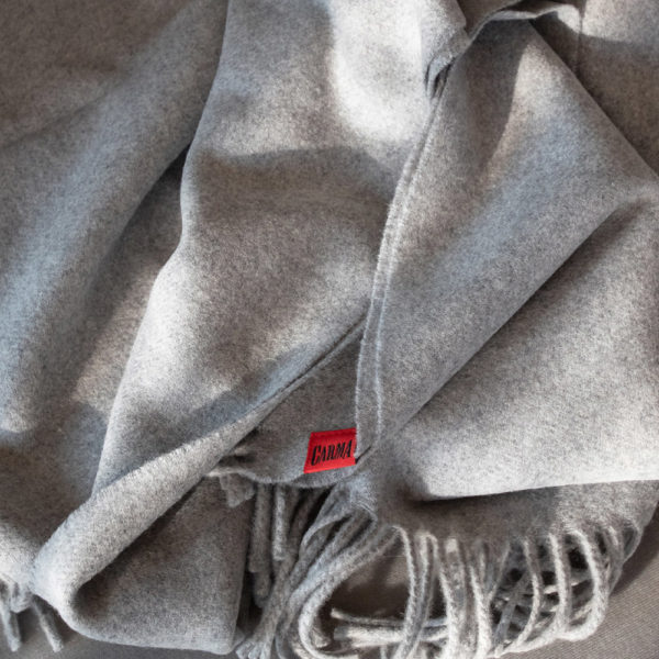 Woll-Kaschmir Decke Grey-Melange