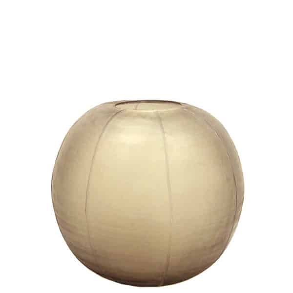 Guaxs Glas Vase GOBI round rauchgrau