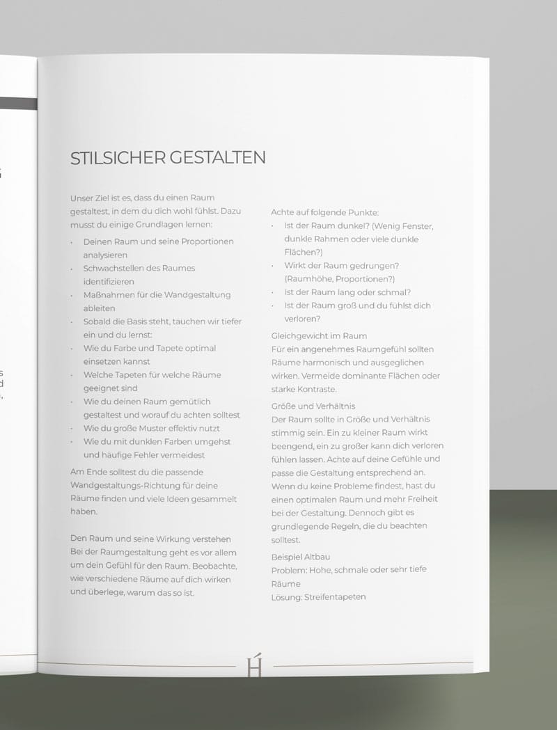 Raum optisch vergrößern Tapete Übersicht