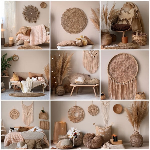 boho-collage boho stil dekoration