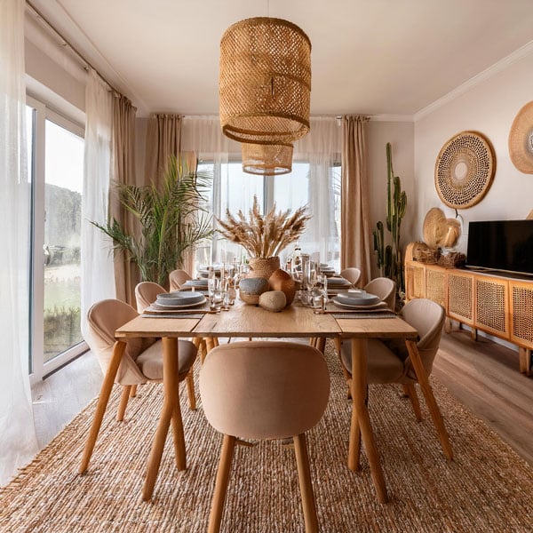 boho-essen boho einrichtung esszimmer