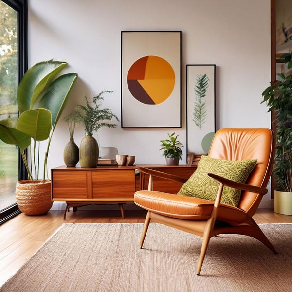 mid-century mid century lounge stil