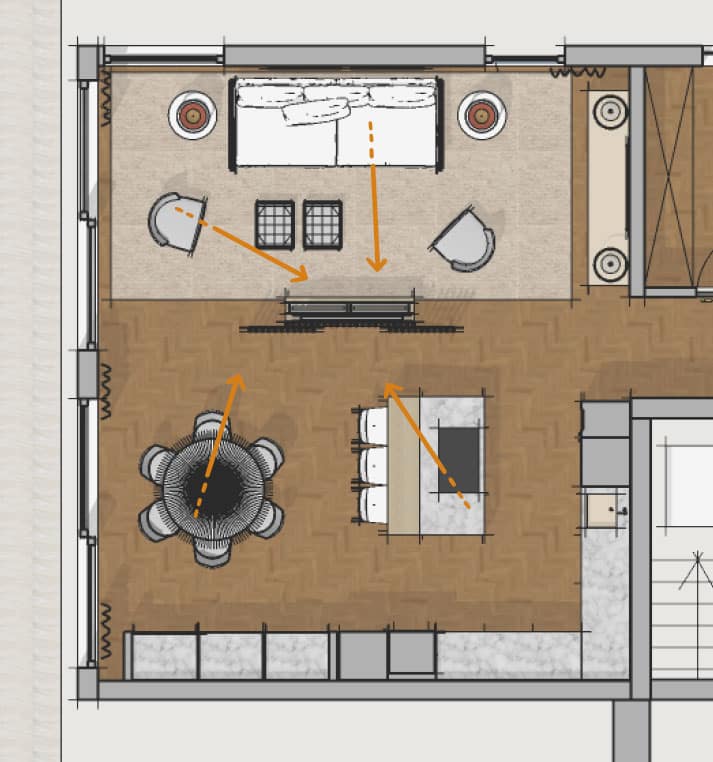 Grundriss Wohnzimmer Idee Grundriss Wohnzimmer Essen Küche
