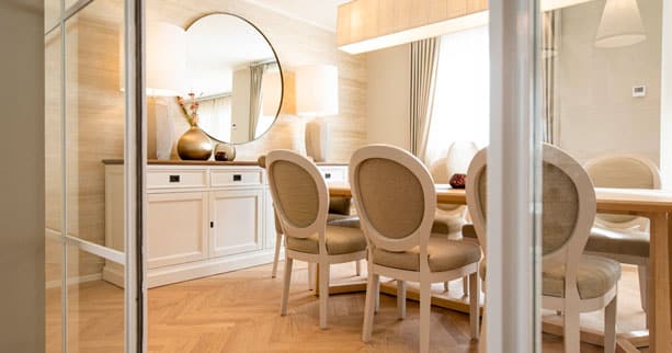 Einrichtung Wohnung Esszimmer beige