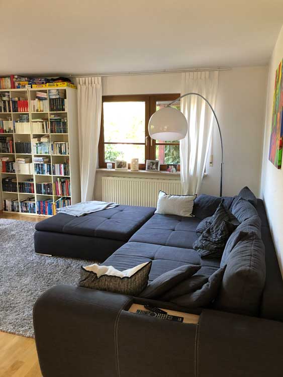 Einrichtung Wohnung vorher couch