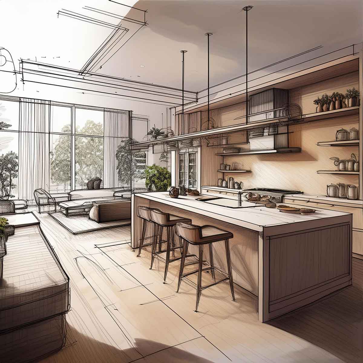 skizze-küche Planung wohnungseinrichtung für ihr zuhause skizze küche